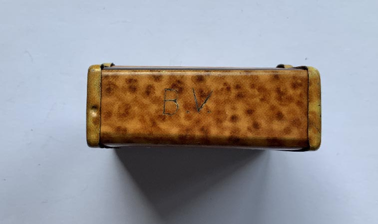 circa 1930's tinplate English Sunnyvale piano pencil sharpener